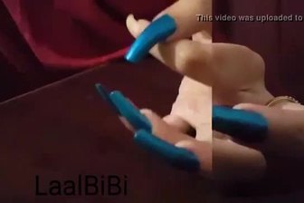 Hot blue nails
